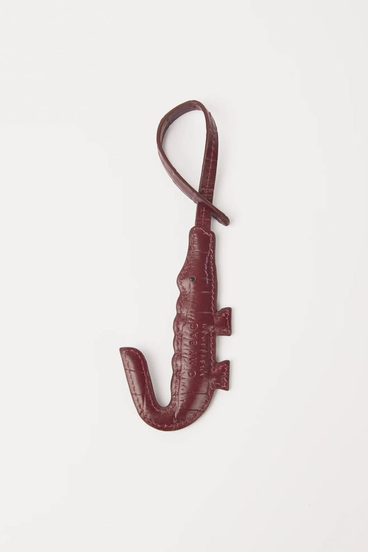 KEYRING Crocodile dark cherry
