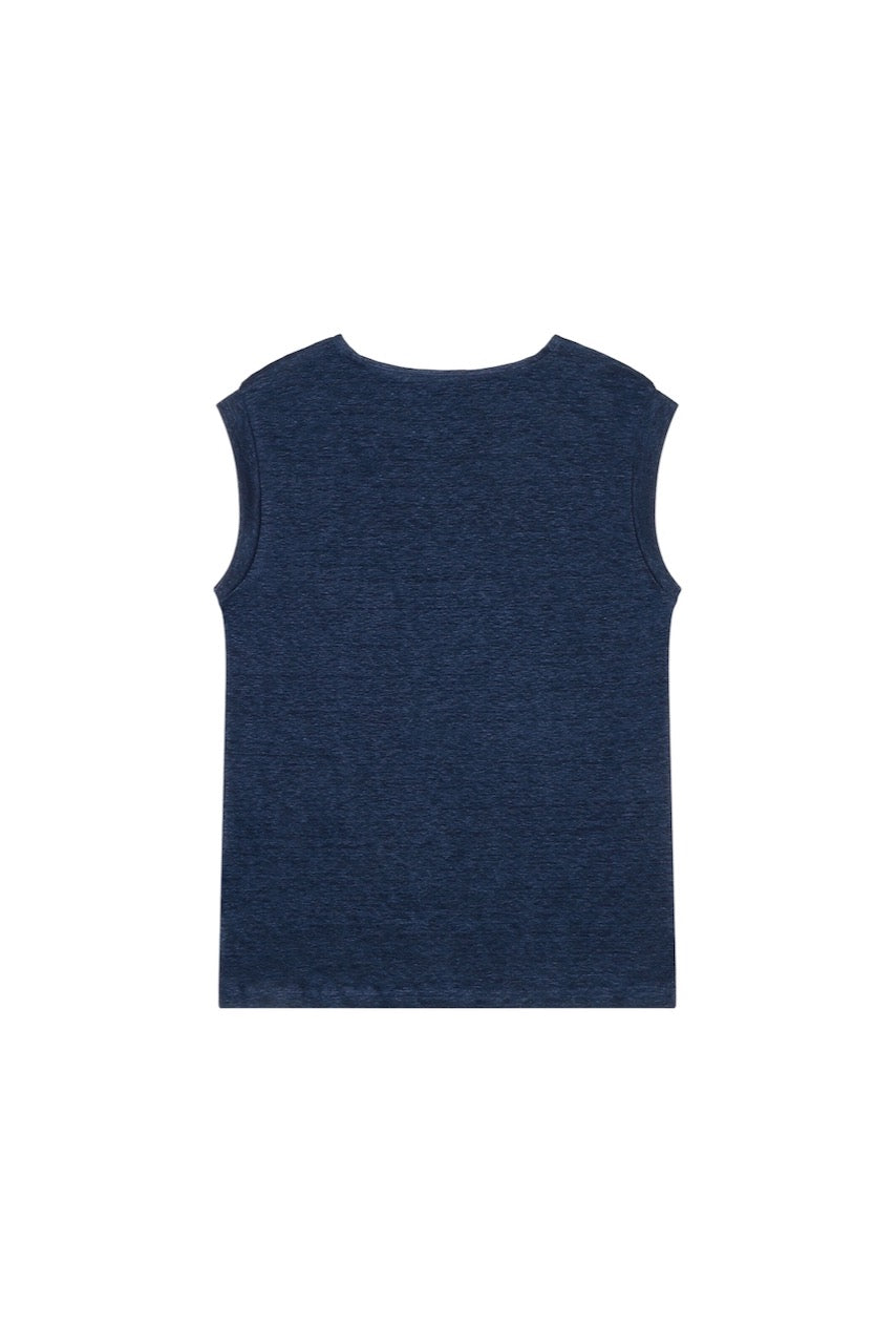 LINEN Sleeveless T-Shirt