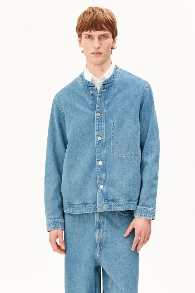 COLLARLESS Denim Jacket aero