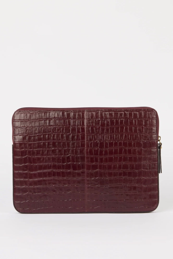 LAPTOP SLEEVE 13"/14" Croco Print Leather