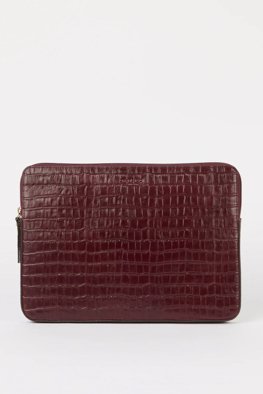 LAPTOP SLEEVE 13"/14" Croco Print Leather