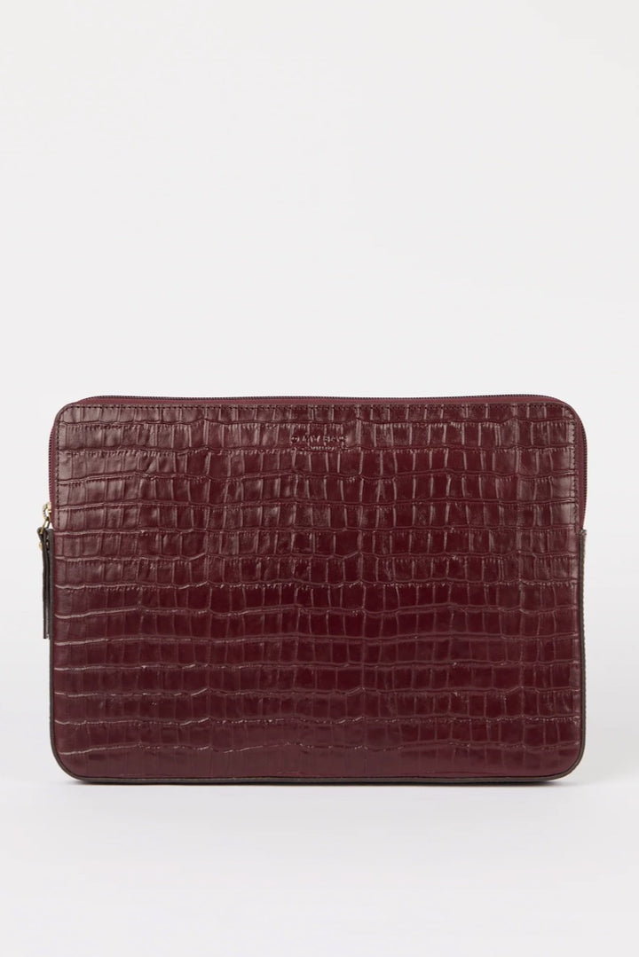 LAPTOP SLEEVE 13"/14" Croco Print Leather
