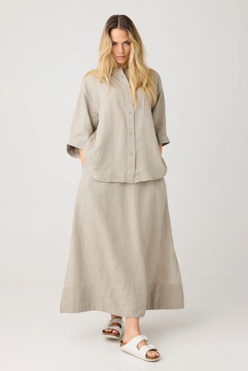 LINEN MAXI Skirt yarndyed KCA