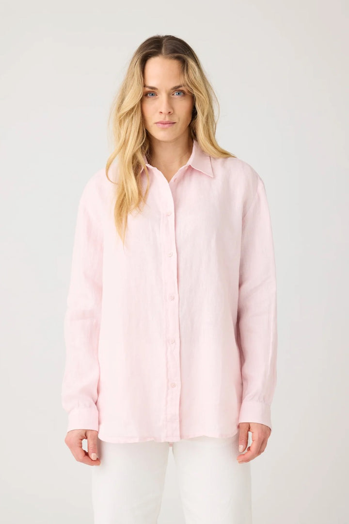 LOOSE Linen Shirt pale pink KCA