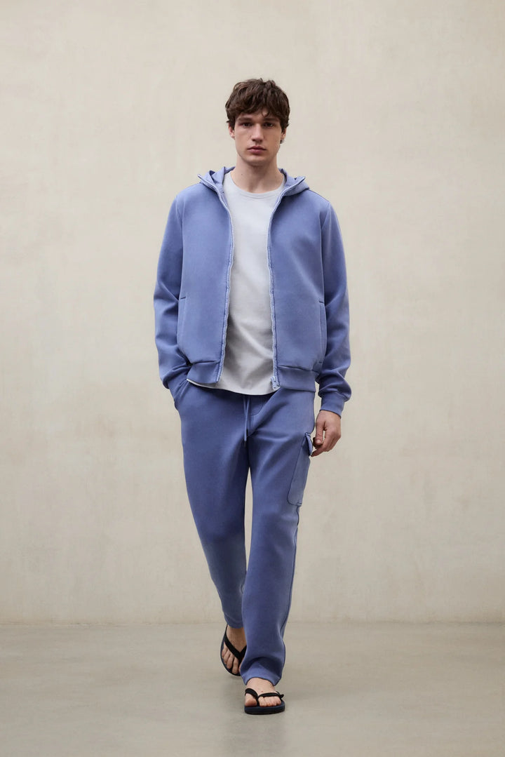 DYLAN HYBRID Zip Hoody artic blue