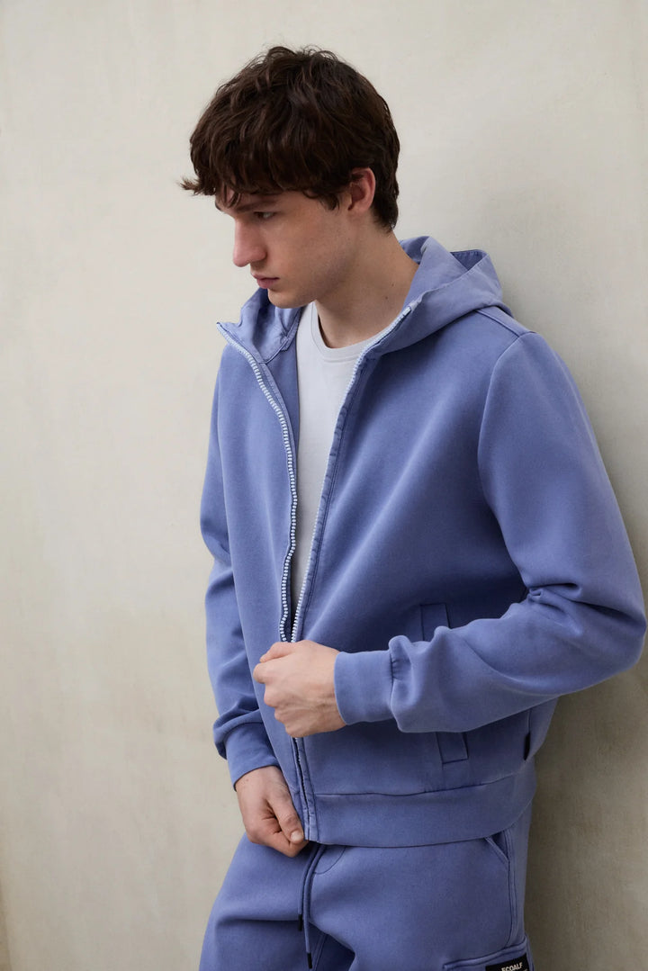 DYLAN HYBRID Zip Hoody artic blue