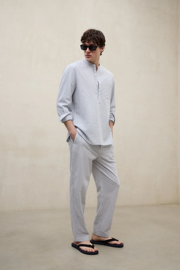 FEIRE Pants white blue