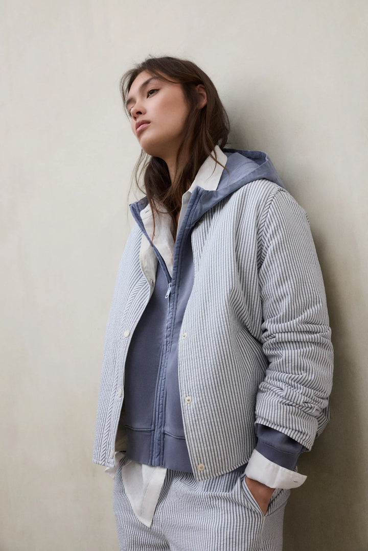 GABI Reversible Jacket ecru/blue stripe