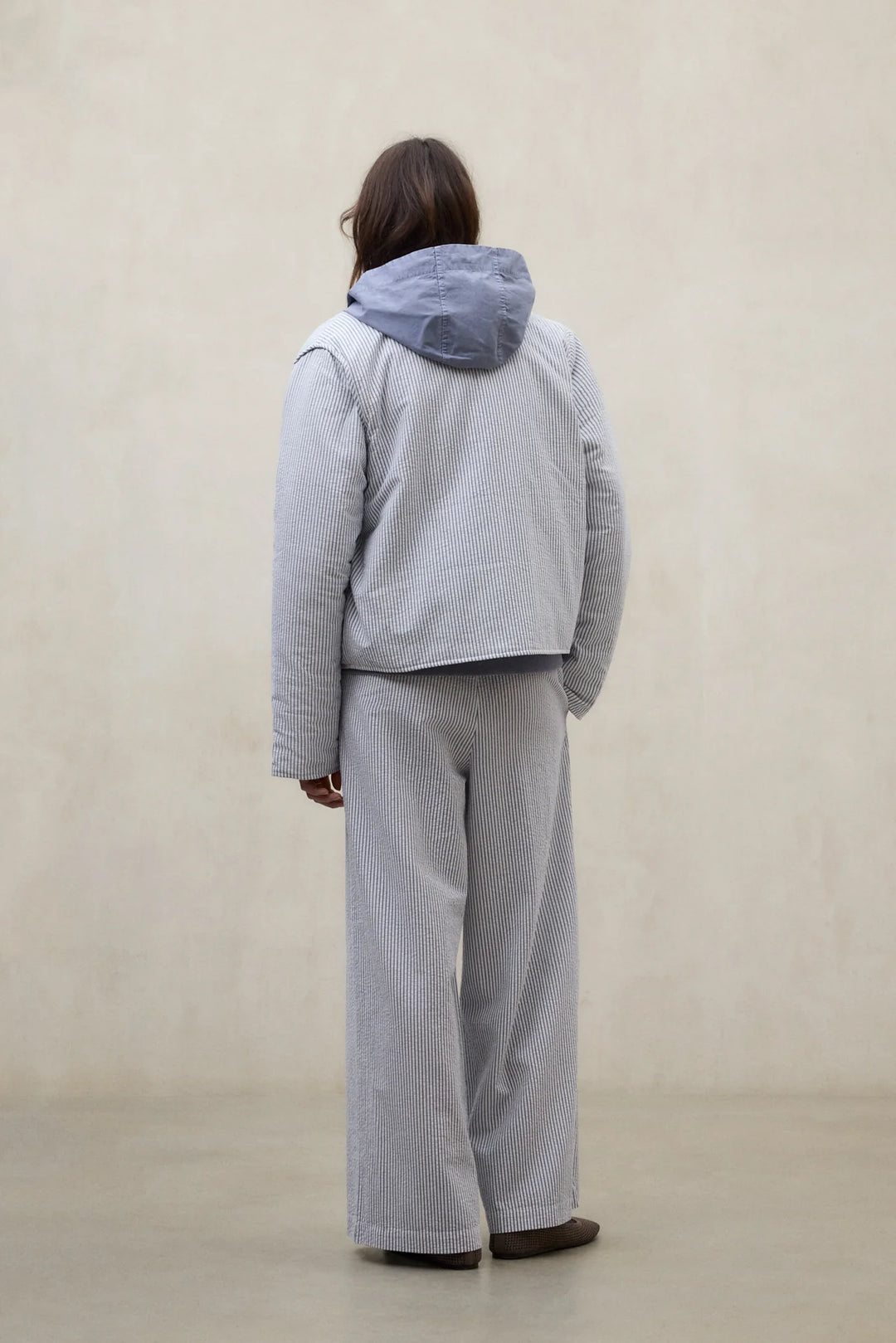 GABI Reversible Jacket ecru/blue stripe