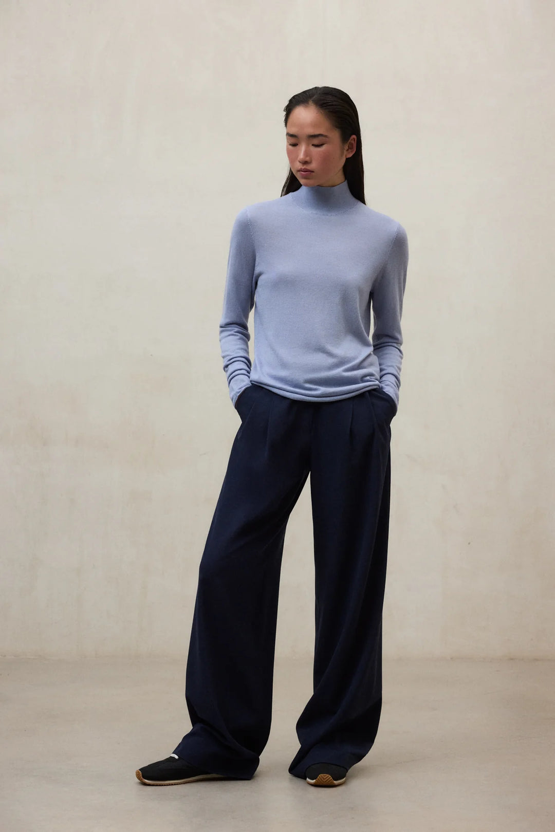 FAYA Knit Sweater blue lilac