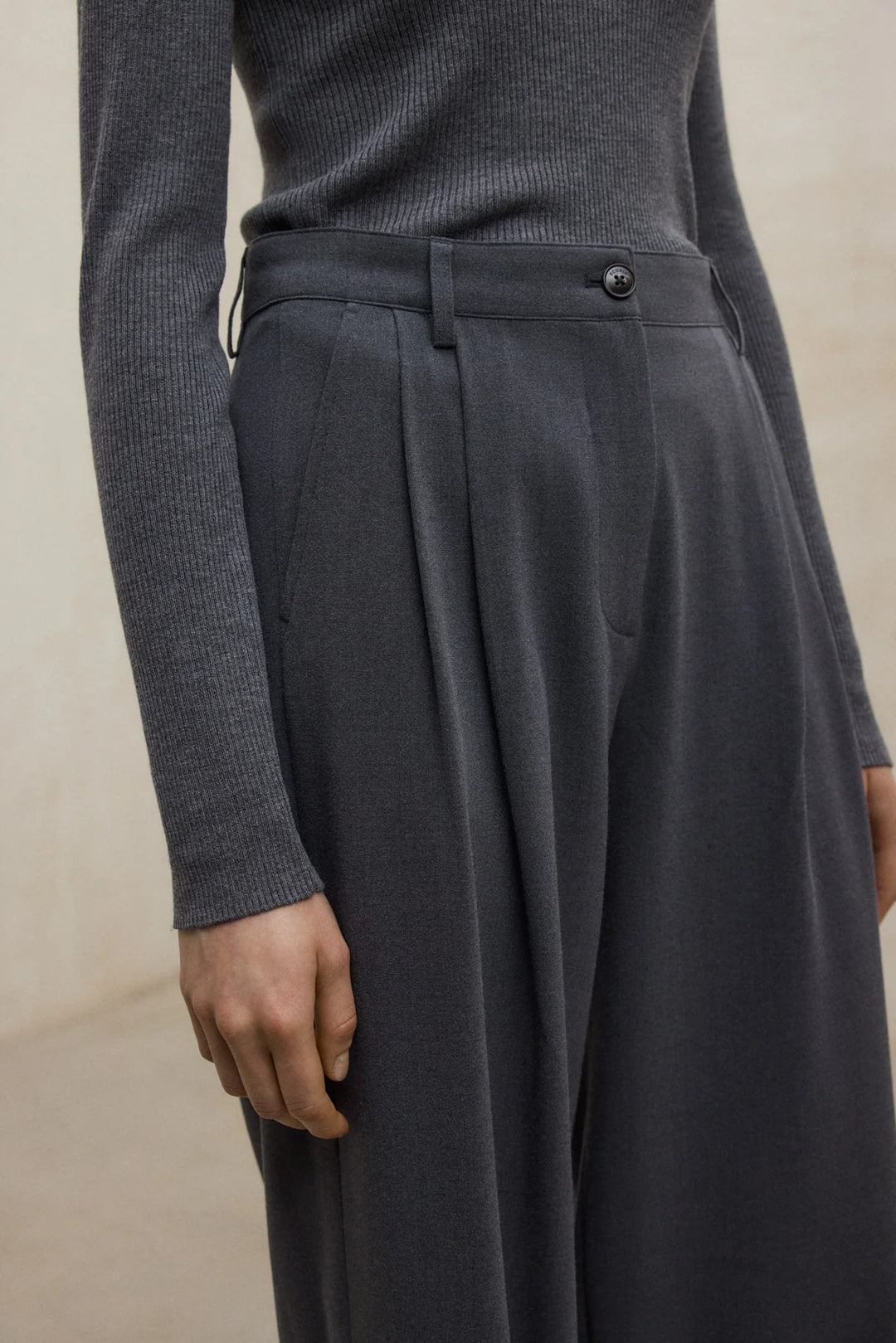 MIEL Pants dark grey mel