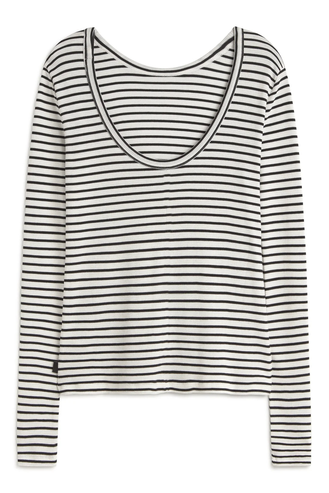 FARO LS T-Shirt white black stripe