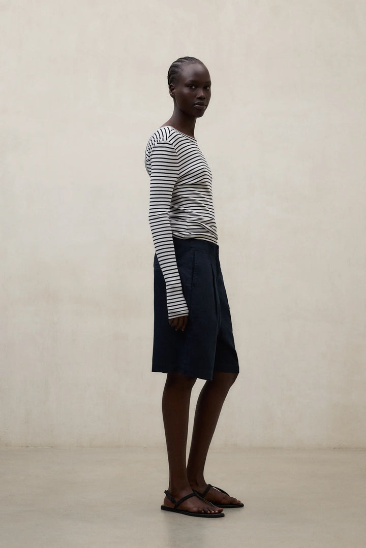 FARO LS T-Shirt white black stripe