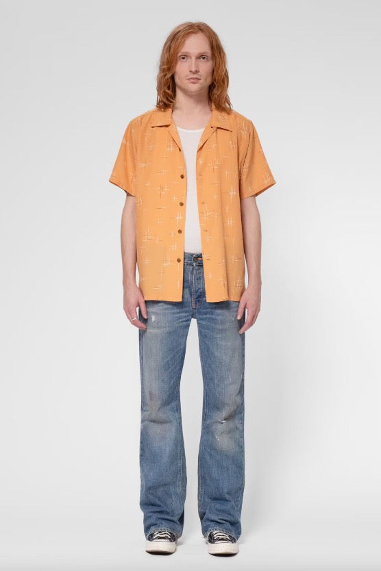 ARVID 50s Hawaii Shirt ochre