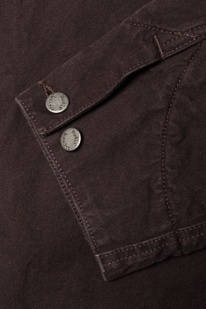BLAKE Zip Jacket Duck Canvas dark brown