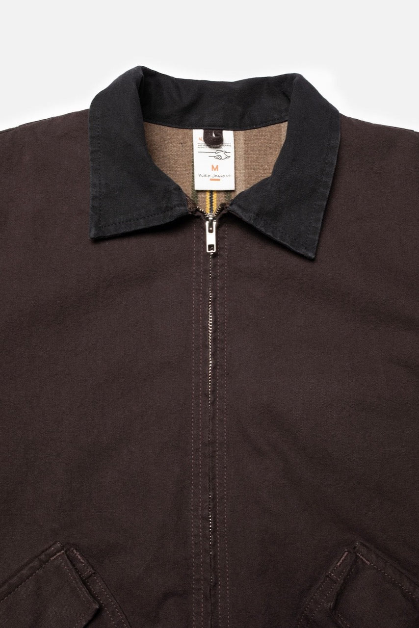 BLAKE Zip Jacket Duck Canvas dark brown