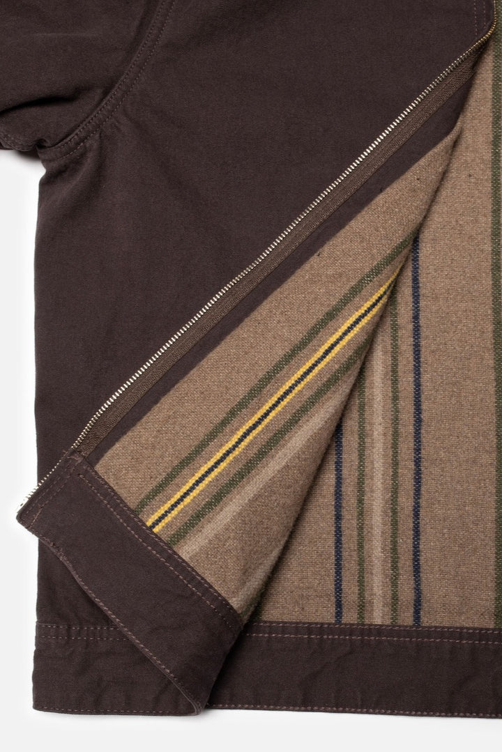 BLAKE Zip Jacket Duck Canvas dark brown