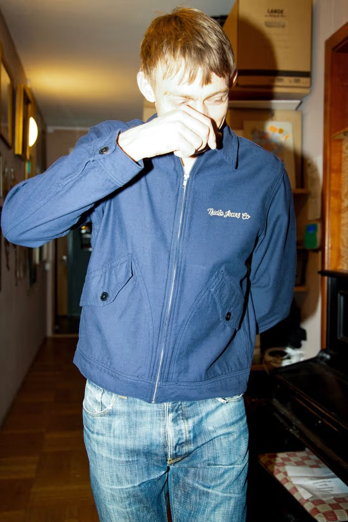 BLAKE Zip Jacket Back Sateen navy