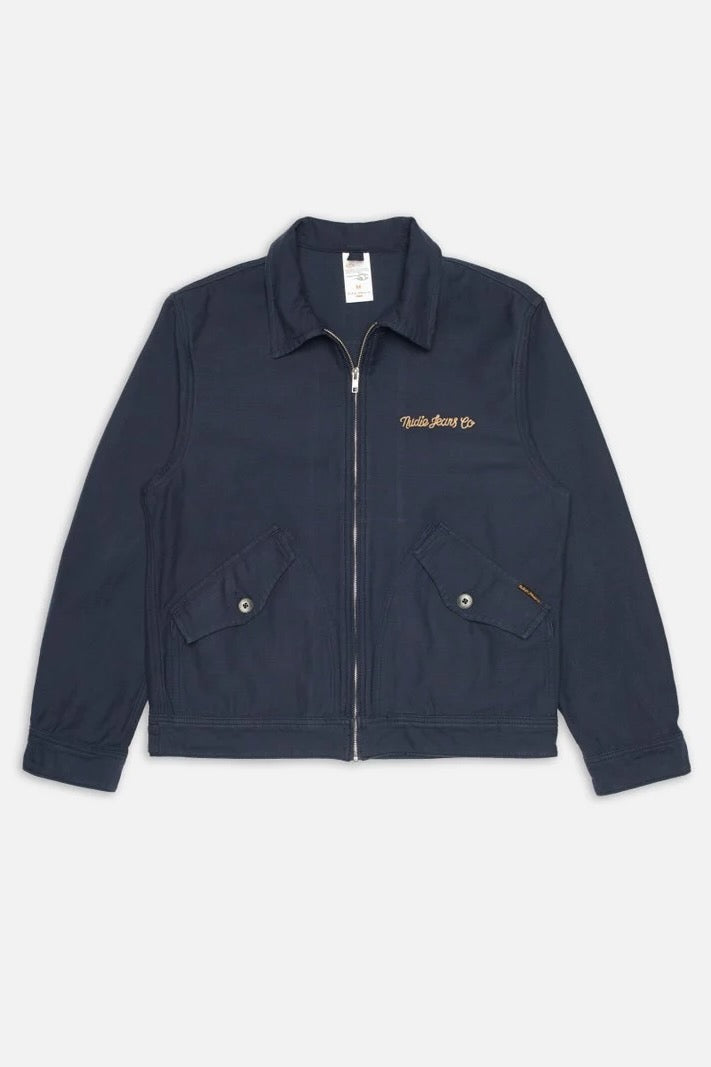 BLAKE Zip Jacket Back Sateen navy