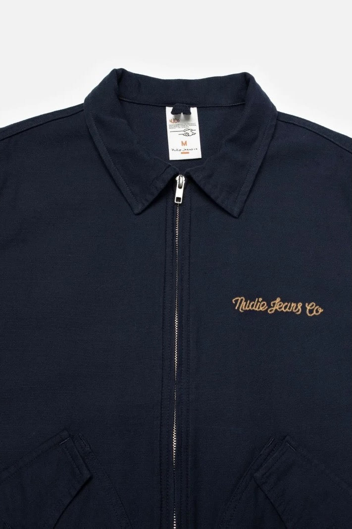 BLAKE Zip Jacket Back Sateen navy