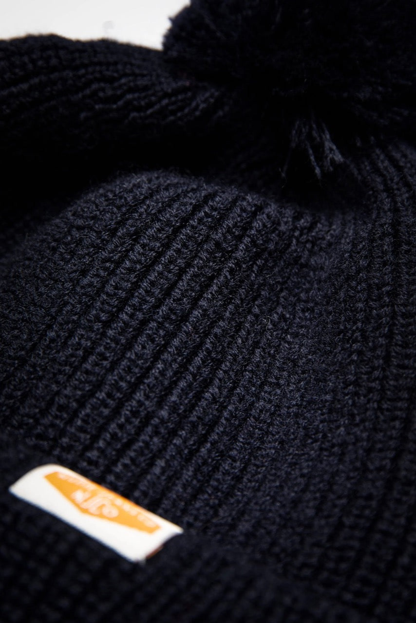 CHUNKY POMPOM Wool Beanie