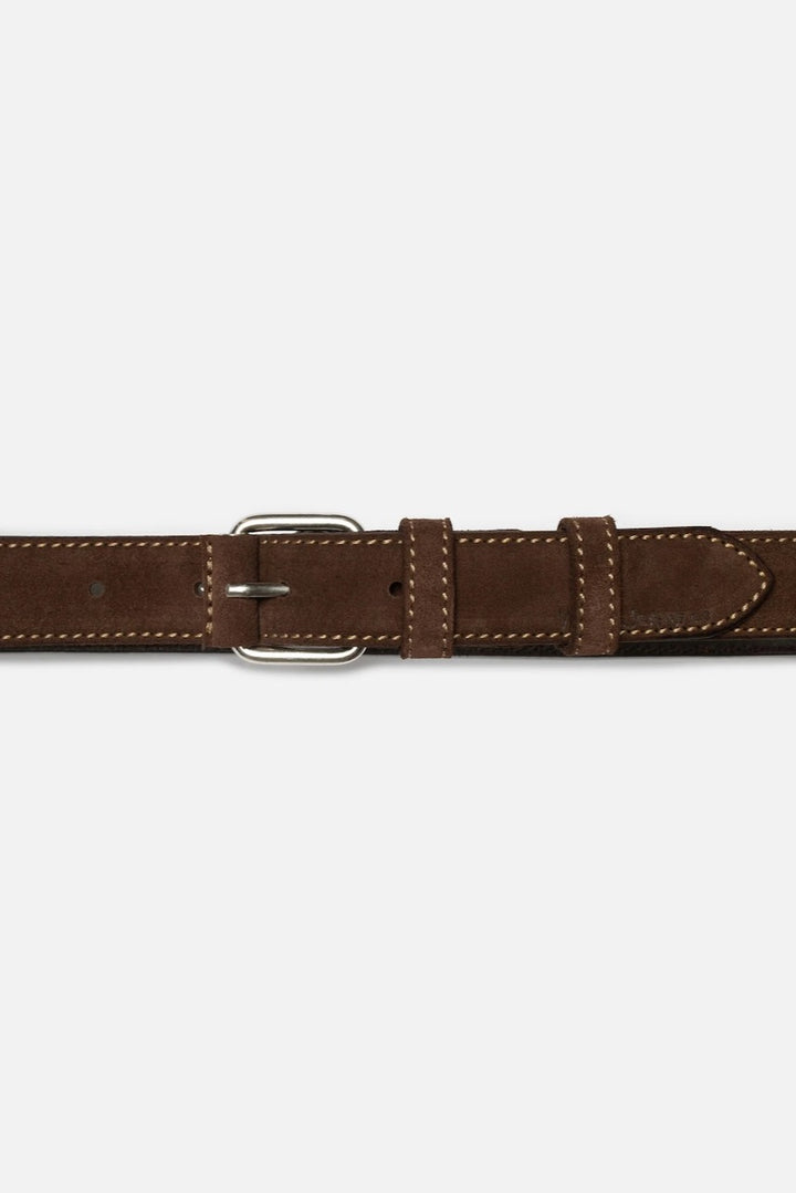 DWAYNE Suede Belt dark brown