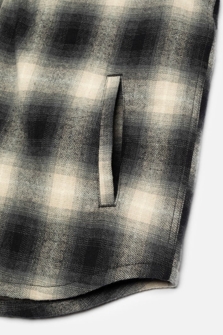 GLENN Padded Shadow Check Shirt black