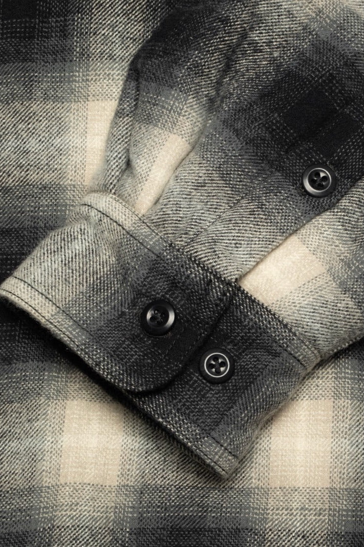 GLENN Padded Shadow Check Shirt black