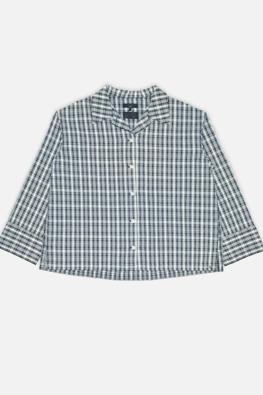 JUTTA Shirt Seersucker blue/offwhite