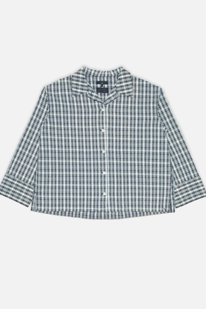 JUTTA Shirt Seersucker blue/offwhite
