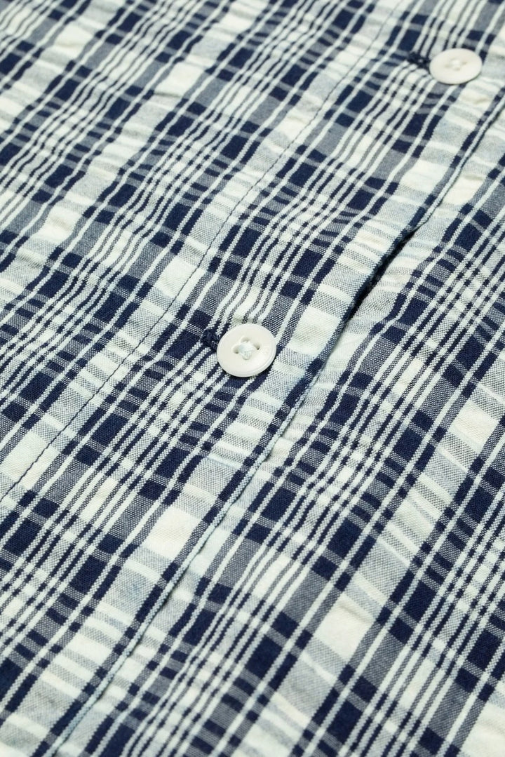 JUTTA Shirt Seersucker blue/offwhite