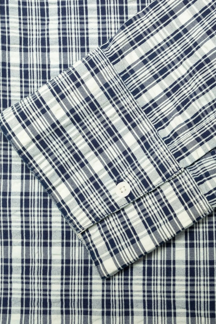 JUTTA Shirt Seersucker blue/offwhite