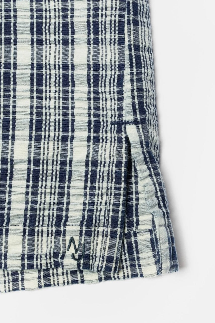 JUTTA Shirt Seersucker blue/offwhite