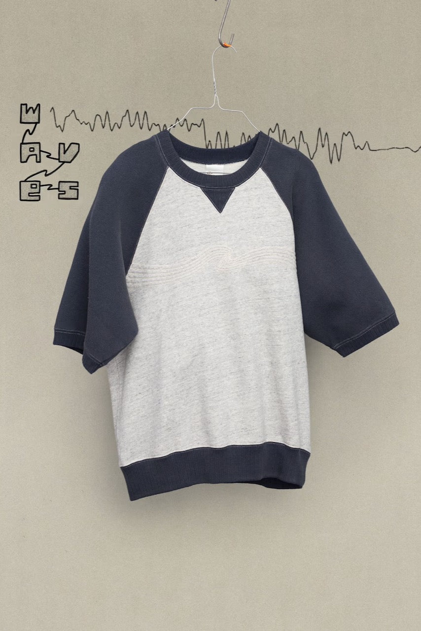 KAJ Short Sleeve Embo Wave greymelange