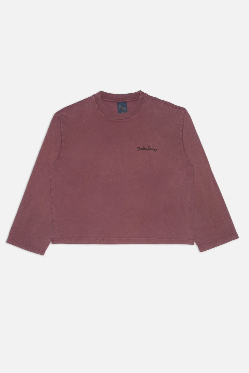 KARITA LS T-Shirt NJCO Pin burgundy