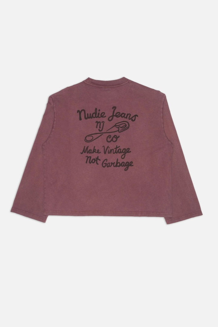 KARITA LS T-Shirt NJCO Pin burgundy