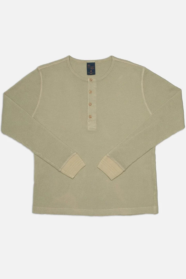 HENLEY Waffle LS T-Shirt desert