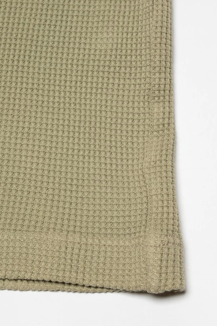 HENLEY Waffle LS T-Shirt desert