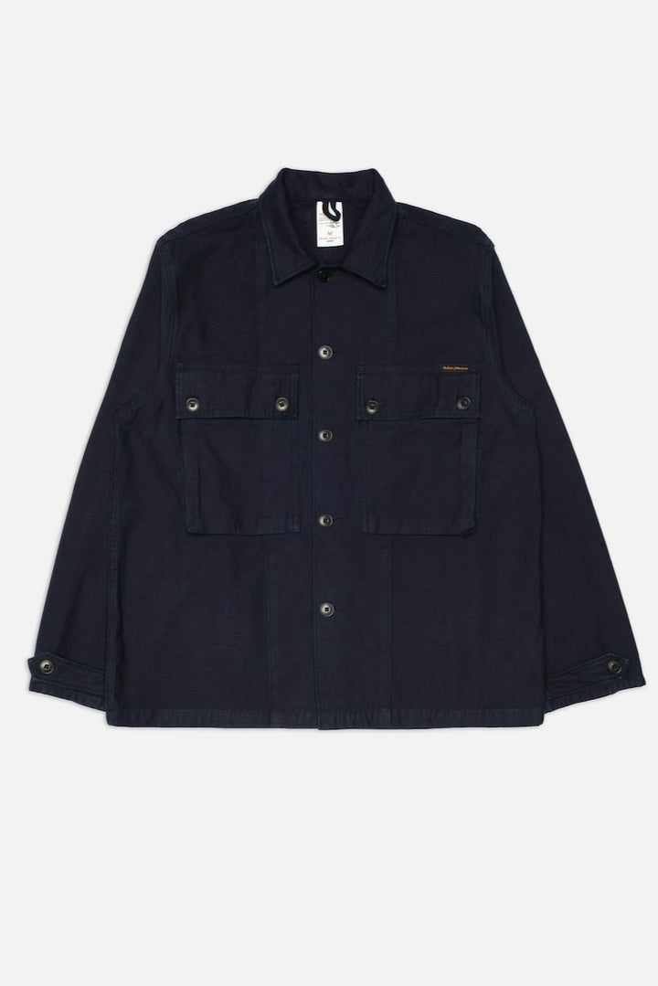 NINO Shirt back sateen indigo