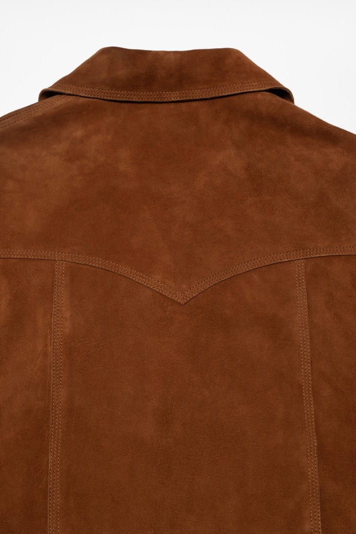 PEGGY Suede Jacket cognac