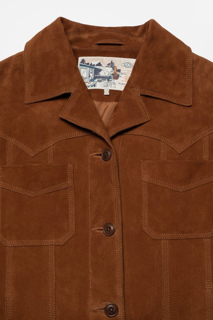 PEGGY Suede Jacket cognac