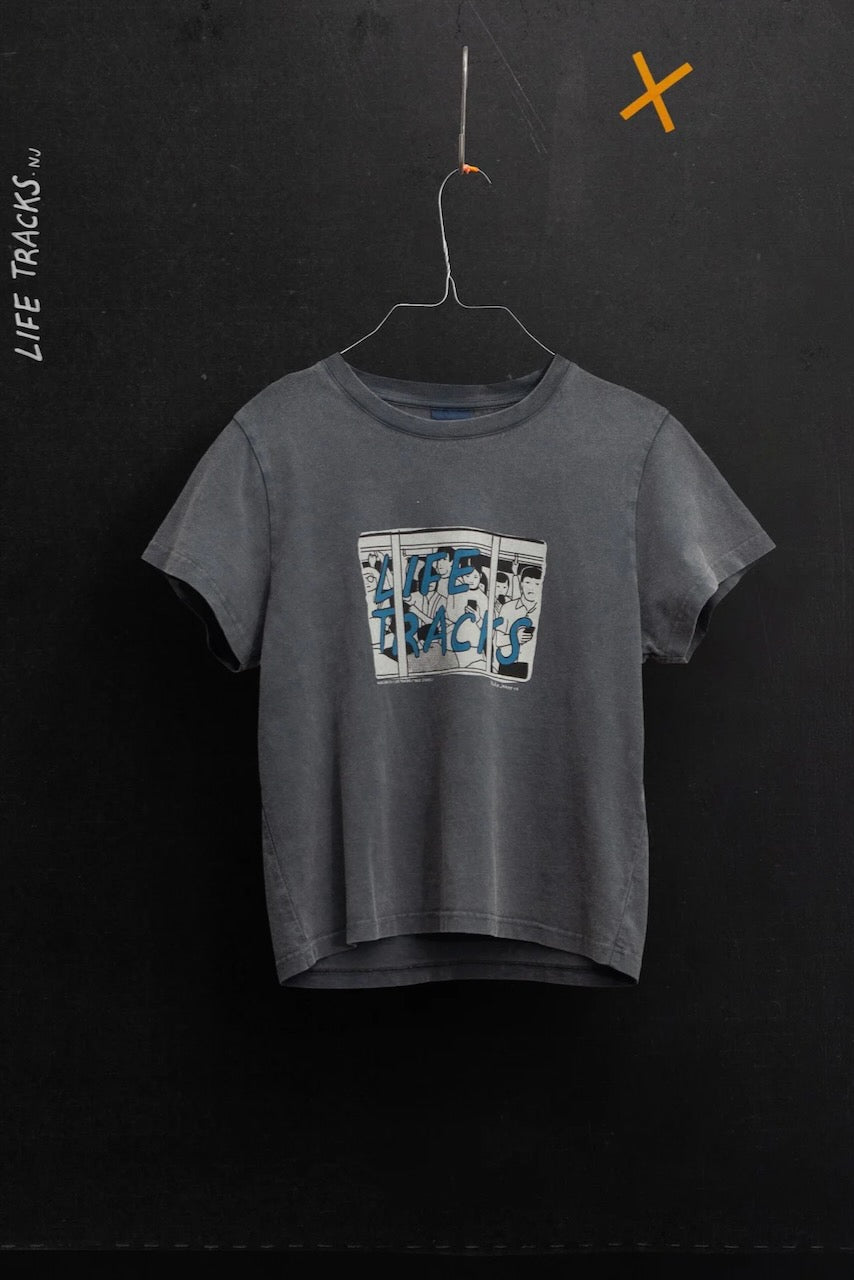 FRANKIE T-Shirt Life Tracks II antracite