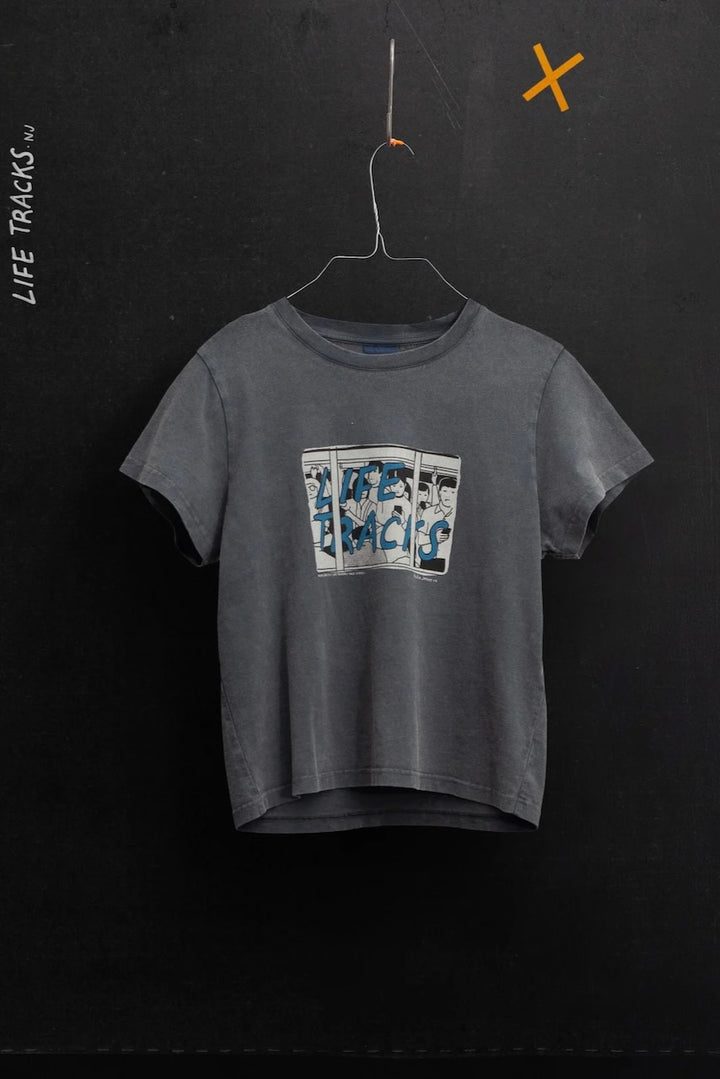 FRANKIE T-Shirt Life Tracks II antracite