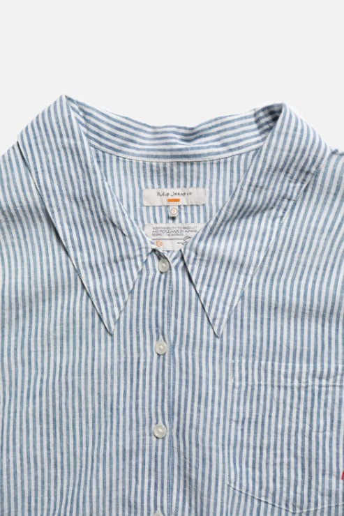 AMALIA Indigo Striped Shirt blue offwhite