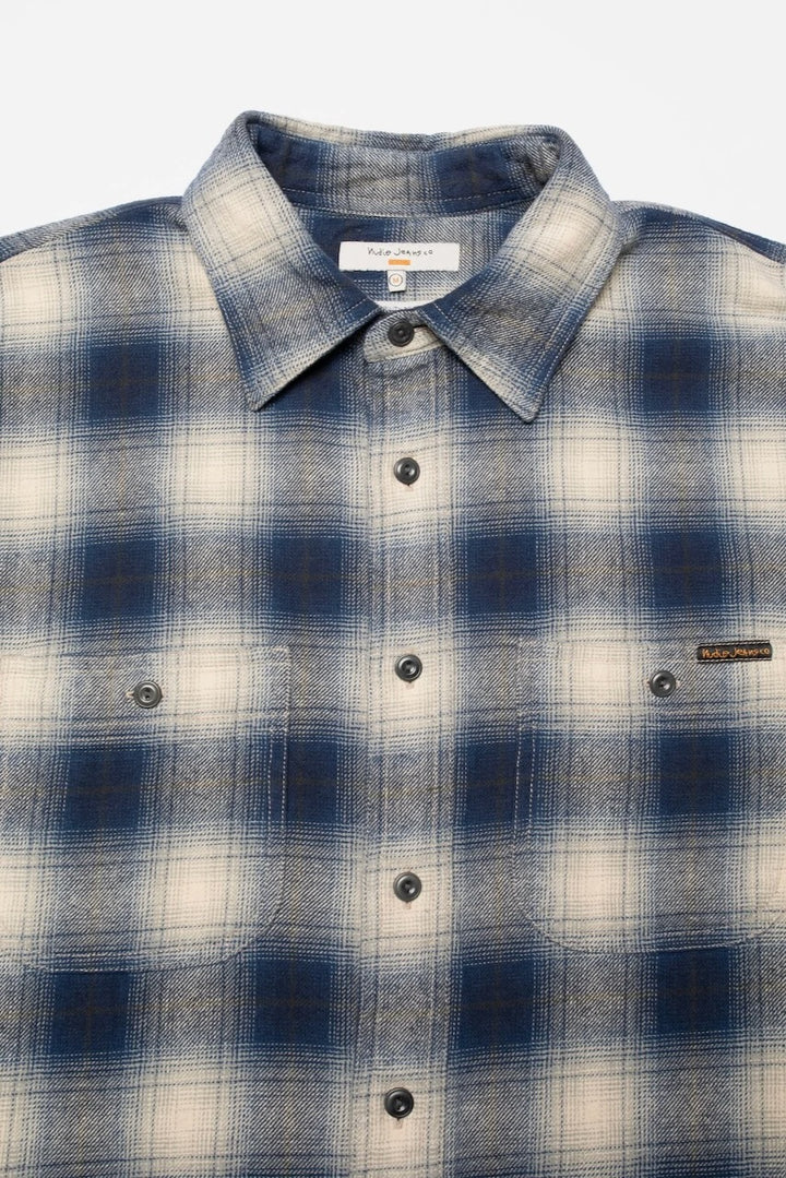 JULIAN Worker Shirt Checked blue
