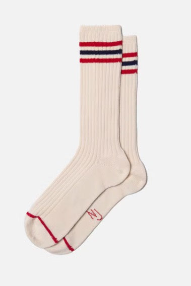 MEN TENNIS Socks Retro offwhite/red