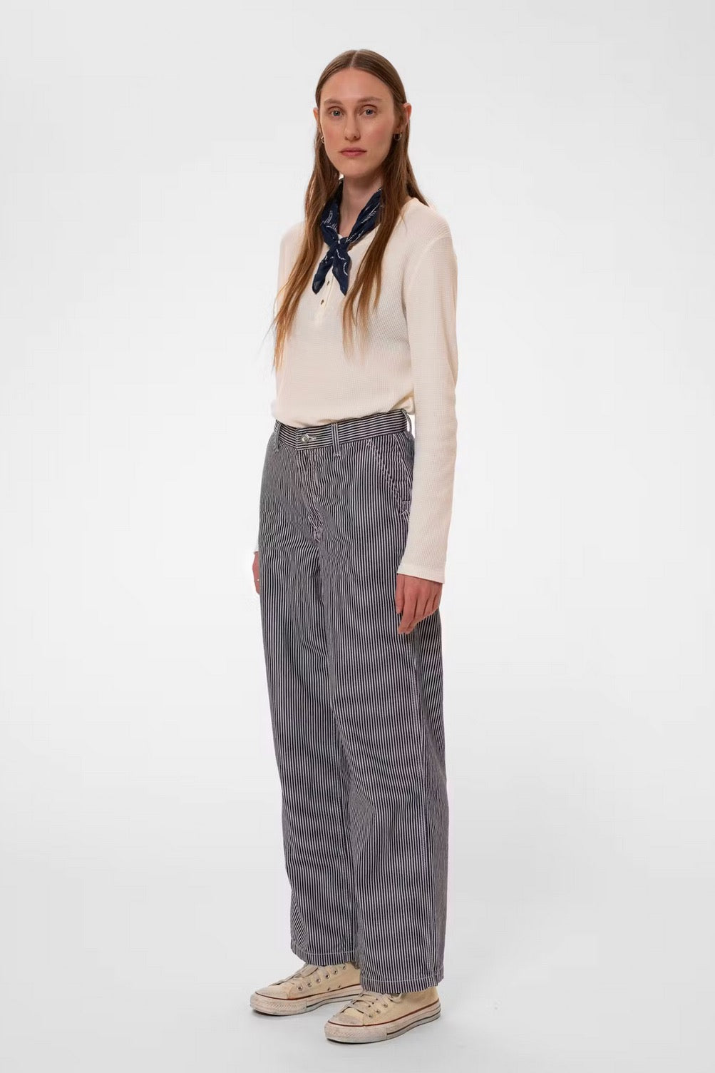 STINA Hickory Striped Pants blue/offwhite