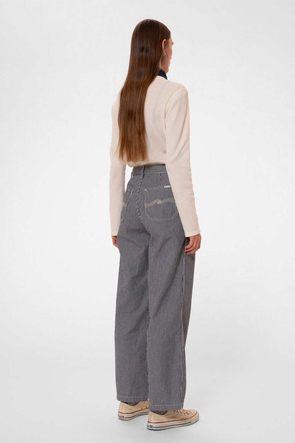 STINA Hickory Striped Pants blue/offwhite