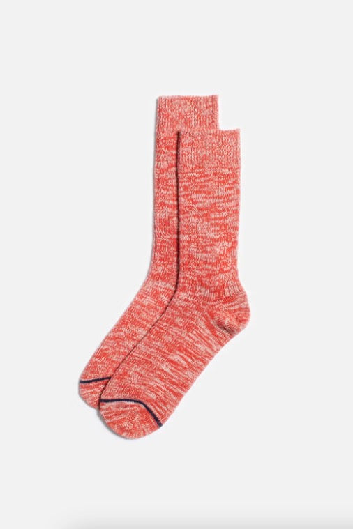 WOMEN CHUNKY Socks red melange