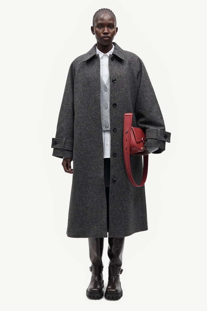 SAALMA Coat dark grey mel